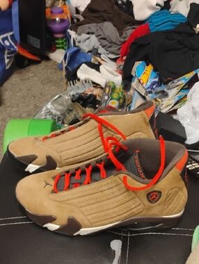 AIR JORDAN 14 RETRO SE ARCHAEO BROWN SIZE 11.5 SNEAKERS MINT CONDITION